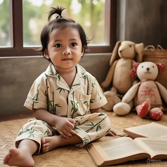 Rekomendasi Baju Tidur Anak (Image by Meta AI)