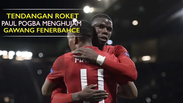 Tendangan Roket Paul Pogba Menghujam Gawang Fenerbahce