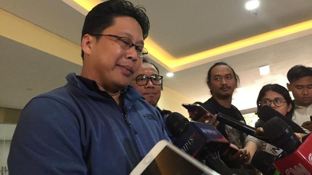 Aktivis Robertus Robet usai pemeriksaan. (Liputan6.com/Ady Anugrahadi)