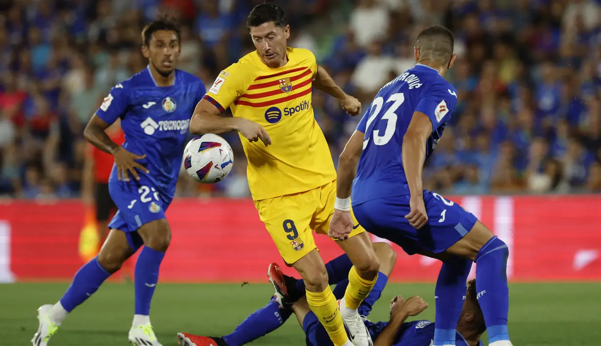 Sementara Getafe juga meraih poin yang sama tapi mereka berada di peringkat 11. (JAVIER SORIANO / AFP)