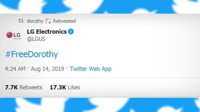 Tweet Dorothy. Dok: Twitter