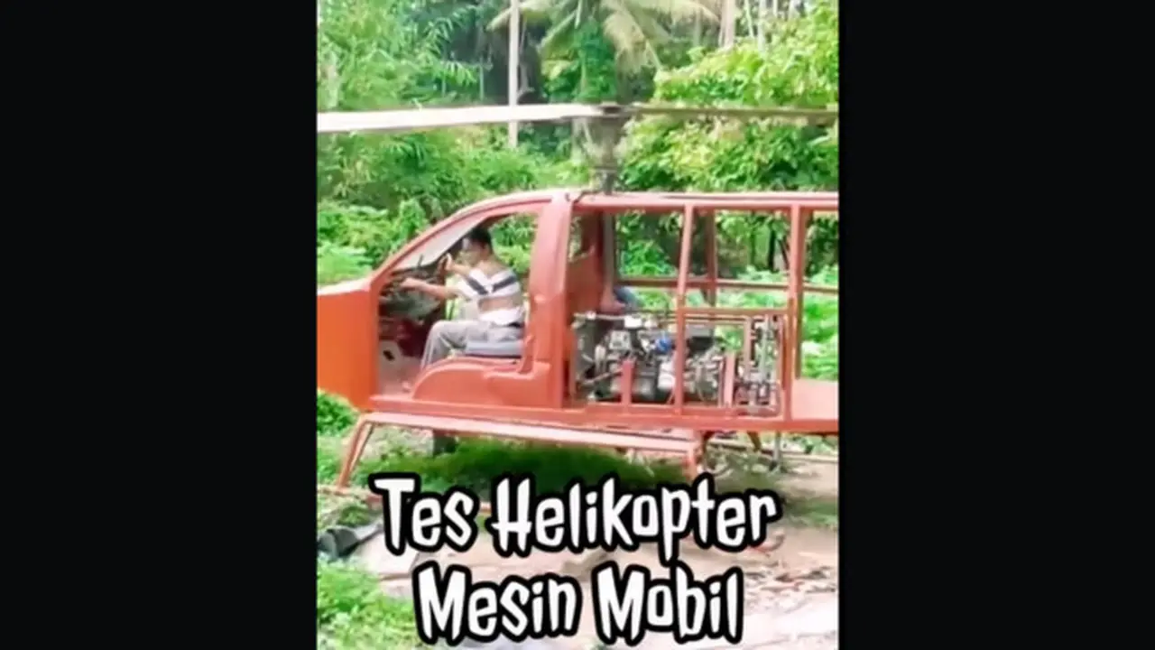 Helikopter Rakitan Dari Mesin Mobil