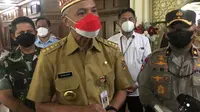 Foto Gubernur Jawa Tengah, Ganjar Pranowo menghadiri halal bi halal secara virtual di Gedung Grahadika Bhakti Praja, Senin (9/5/2022), (Foto : Titoisnau)