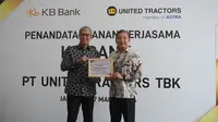 Penandatanganan Kerjasama KB Bank dan PT United Tractors Tbk di Jakarta, 27 Maret 2024.
