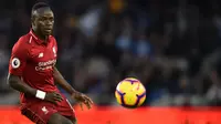 Sadio Mane - Pemain asal Senegal ini menjelma menjadi Penyerang ganas bersama Mohamed Salah dan Firmino di lini depan Liverpool. Selama berseragam The Reds, Mane telah menorehkan 59 gol di kompetisi Premier League. (AFP/Glyn Kirk)