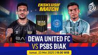 Dewa United vs PSBS di BRI Liga 1 2024/25