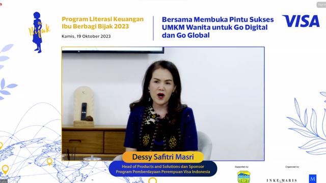 Potret Ibu Dessy dalam Zoom Meeting Ibu Berbagi Bijak