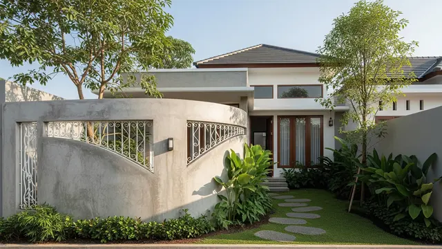 Desain Pagar Beton Ekspos dan Besi yang Sedang Tren pada Rumah Modern 2026/Gemini AI