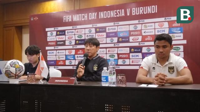 Konferensi pers Timnas Indonesia Vs Timnas Burundi