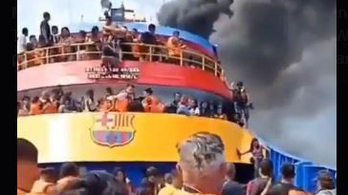 Kronologi Kebakaran Kapal Barcelona 5 di Perairan Talise Sulawesi Utara