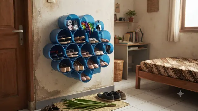 Ide Kotak Sepatu dari Galon Bekas yang Estetik dan Hemat Ruang Ala Anak Kos Model Melingkar