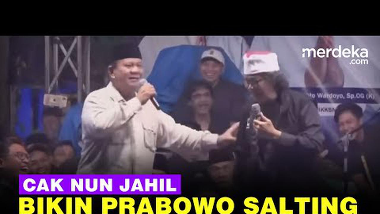 VIDEO: Ulah Usil Cak Nun Bikin Prabowo Salah Tingkah saat Singgung Pilpres 2014
