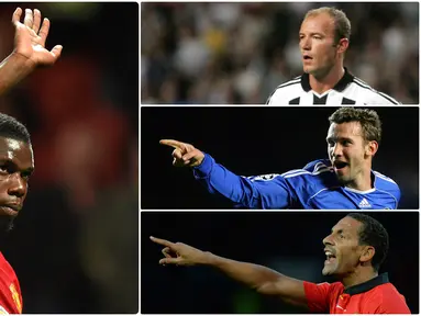 Paul Pogba menjadi pemain dengan transfer termahal di Liga Inggris. Namun, siapakah pemilik transfer termahal jika diurut berdasarkan inflasi nilai mata uang. Berikut 10 transfer pemain termahal di Liga Inggris berdasarkan inflasi nilai mata uang. (kolase foto AFP)