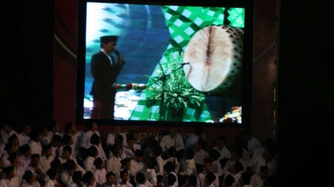 Kemeriahan malam pembukaan Muktamar NU ke-33 di Jombang