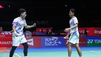 Pebulu tangkis ganda putra Indonesia Muhammad Shohibul Fikri/Daniel Marthin saat berlaga di Japan Open 2024. (foto: PP PBSI)