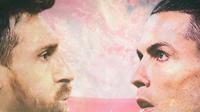 Lionel Messi dan Cristiano Ronaldo (Bola.com/Adreanus Titus)