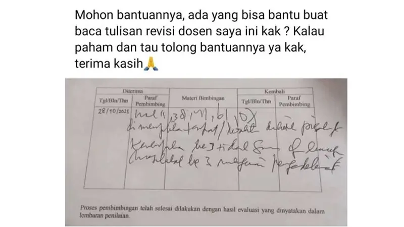 6 Tulisan Revisi Dosen di Skripsi Ini Susah Bacanya, Mahasiswa Makin Pusing