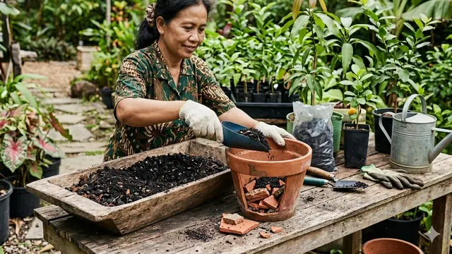 Media Tanam dari Arang Tempurung Kelapa untuk Tanaman Buah