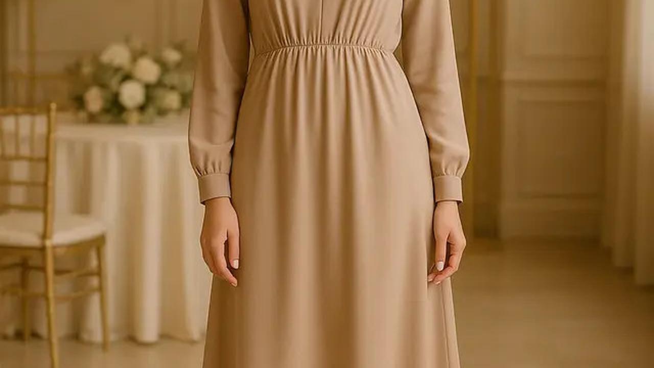 8 Inspirasi Gamis Polos dengan Hijab Motif, Padu Padan Simpel tapi Memesona di 2025