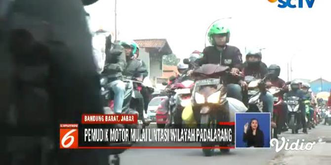 Pemudik Motor dari Jakarta Mulai Ramai Lintasi Padalarang