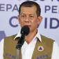 Di Graha BNPB, Jakarta, Senin (8/6/2020), Ketua Gugus Tugas Nasional Doni Monardo mengatakan, wilayah administratif setingkat kabupaten/kota yang masih bertahan di zona hijau berjumlah 92. (Dok Badan Nasional Penanggulangan Bencana/BNPB)