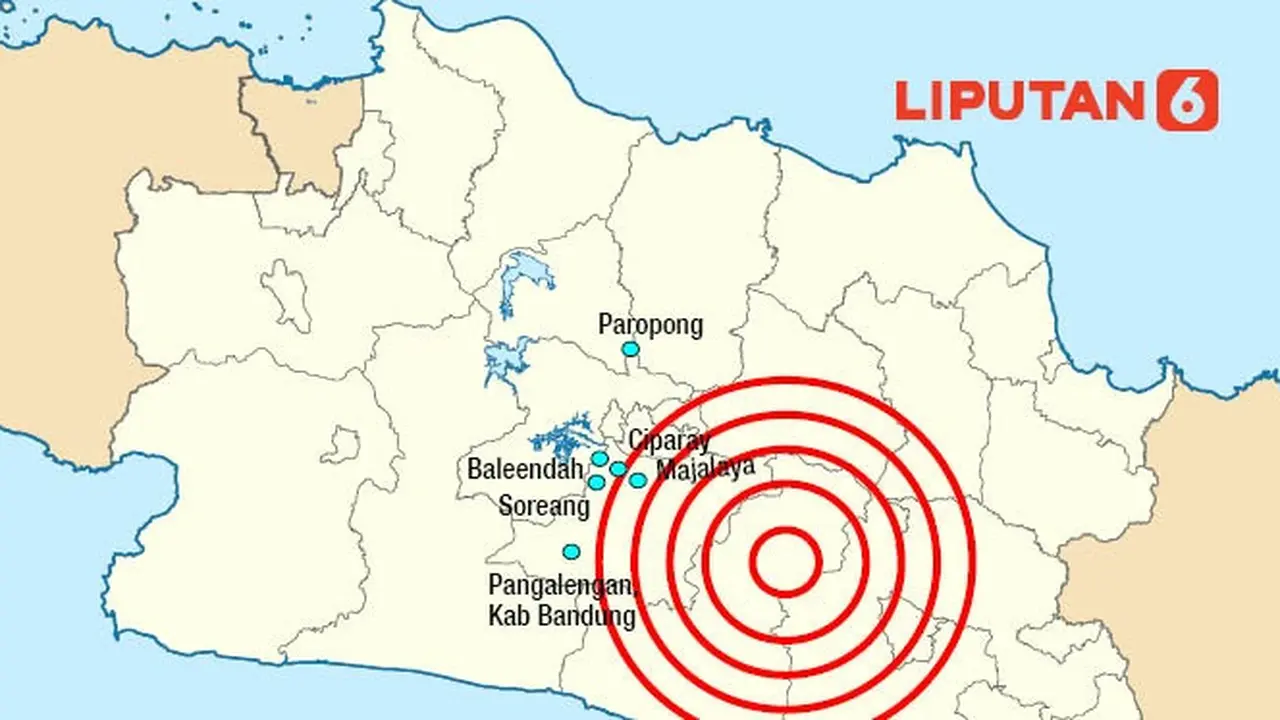 Banner Infografis Gempa Bandung dan Pergerakan Sesar. (Liputan6.com/Abdillah)