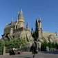 Salah satu pemandangan di Universal Studio Jepang yang tampak sepi, khususnya di Dunia Sihir Harry Potter (dok.instagram/@universal_studio_jepang/https://www.instagram.com/p/CJpb639FEpa/Komarudin)