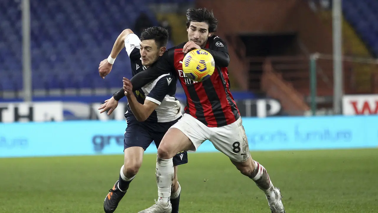 Gol Kessie dan Samuel Castillejo Bawa AC Milan Menang Tipis Atas Sampdoria