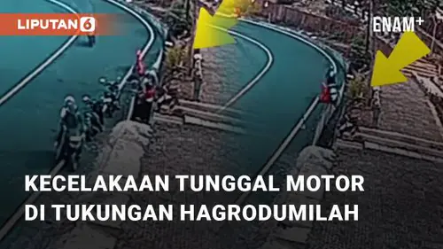 VIDEO: Viral Kecelakaan Tunggal Motor Di Tukungan Tanjakan Hagrodumilah, Yogyakarta