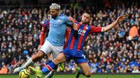 Manchester City ditahan 2-2 Crystal Palace pada laga pekan ke-23 Premier League, di Stadion Etihad, Sabtu (18/1/2020) malam WIB. (AFP/Paul Ellis)