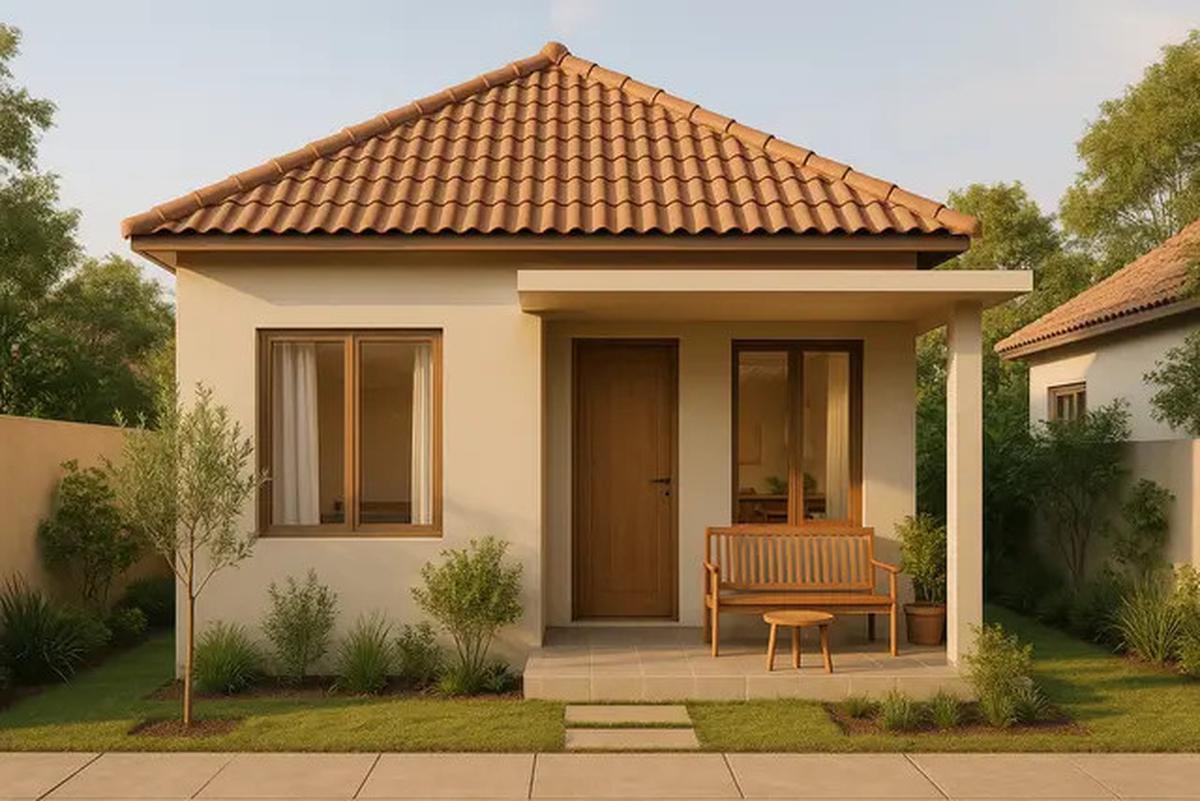 8 Inspirasi Desain Rumah Sederhana 6x8 Meter dengan Teras dan Taman Mini, Referensi Hunian Asri 2025