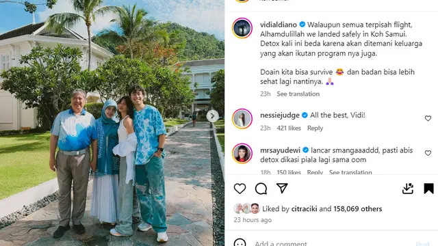 Vidi Aldiano dan keluarga