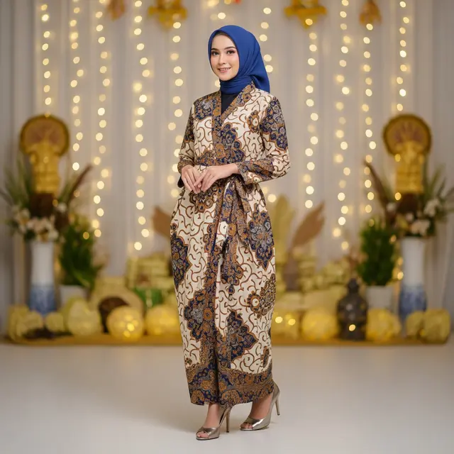 Model Batik Wanita Lebaran Terbaru dengan Potongan Simple