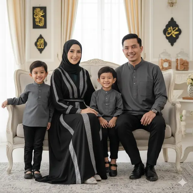 Ide Baju Lebaran Couple Satu Keluarga