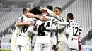 Juventus berhasil memetik poin penuh saat menjamu AS Roma pada laga Liga Italia di Allianz Stadium, Minggu (7/2/2021). (Marco Alpozzi/LaPresse via AP)