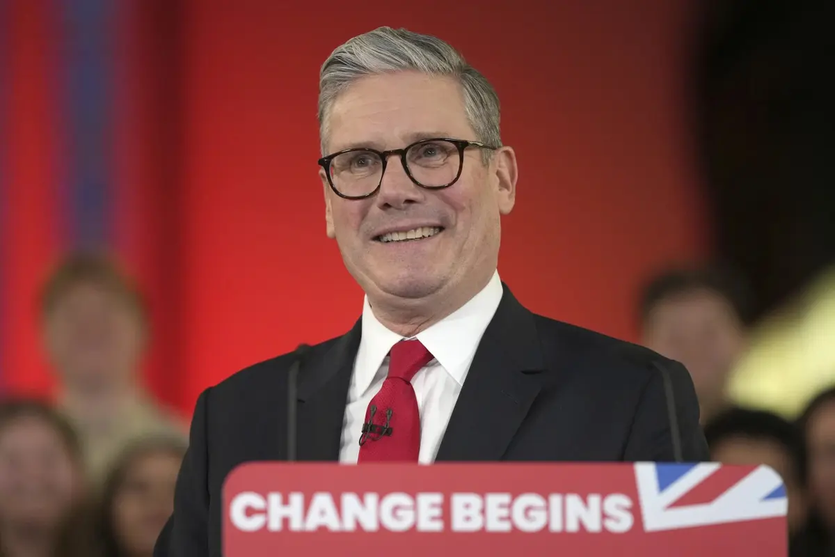 Pemimpin Partai Buruh Keir Starmer menang Pemilu Inggris 2024. (AP)