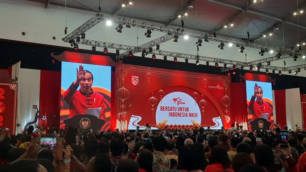 Presiden Jokowi hadir dalam acara Perayaan Imlek Nasional 2020.