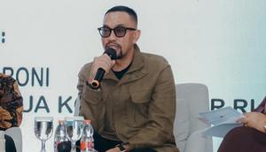 Wakil Ketua Komisi III DPR RI Ahmad Sahroni dalam acara HUT Keluarga Besar Wirawati Catur Panca Ke-49, yang digelar di Kementerian PPPA, Jakarta. (Foto: Istimewa).