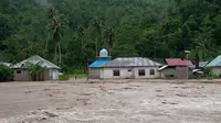 Kondisi air sungai di Kabupaten Bone Bolango (Bonebol) yang mengakibatkan banjir (Arfandi/Liputan6.com)