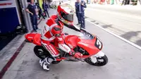 Pembalap AHRT, Gerry Salim, akan beraksi pada ajang Moto3 CEV Junior World Championship di Sirkuit Le Mans, Prancis, Sabtu-Minggu (19-20/5/2018). (AHRT)