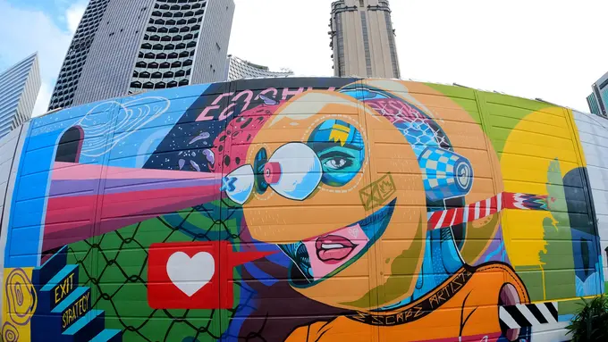 Kolaborasi Keren Seniman Mural Singapura dan Indonesia Mengekspresikan Kerinduan Akan Travelling Kembali