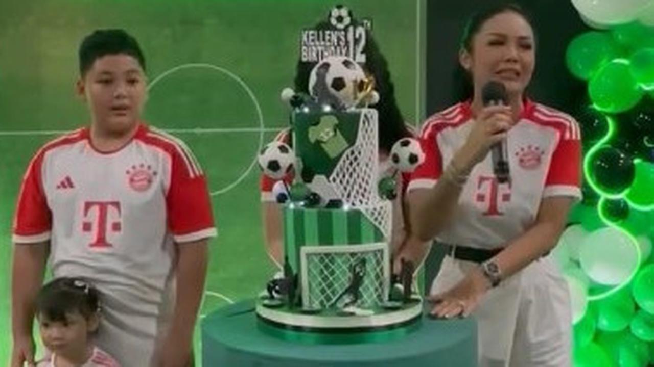 Digelar Mewah & Meriah, Potret Ultah Kellen Lemos Anak Kris Dayanti Usung Tema Soccer Party - Tanding Bola saat Hujan