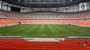Suasana pembangunan Jakarta International Stadium (JIS), Jakarta, Selasa (15/3/2022). Berdasarkan laporan mingguan ke-132, PT Jakarta Propertindo mencatat progres realisasi pembangunan stadion yang diproyeksikan berkapasitas 82.000 penonton itu mencapai 98,60 persen. (Liputan6.com/Herman Zakharia)