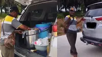 Penjual pentol tunggangi Toyota Rush (TikTok/@bangiwan2115)