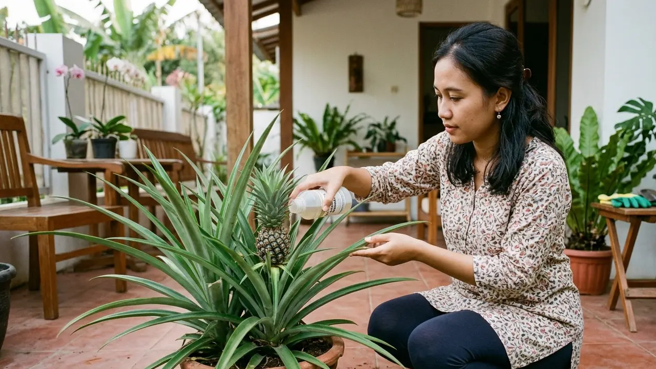 Cara Merangsang Nanas Madu Dalam Pot Cepat Berbuah