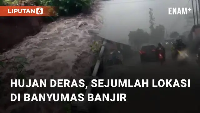 Hujan deras mengguyur kawasan Banyumas pada Rabu (7/2/2024). Akibatnya sejumlah tempat terdampak longsor dan banjir