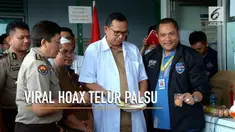 Seorang pria yang membuat video isu telur palsu memberikan klarifikasi.