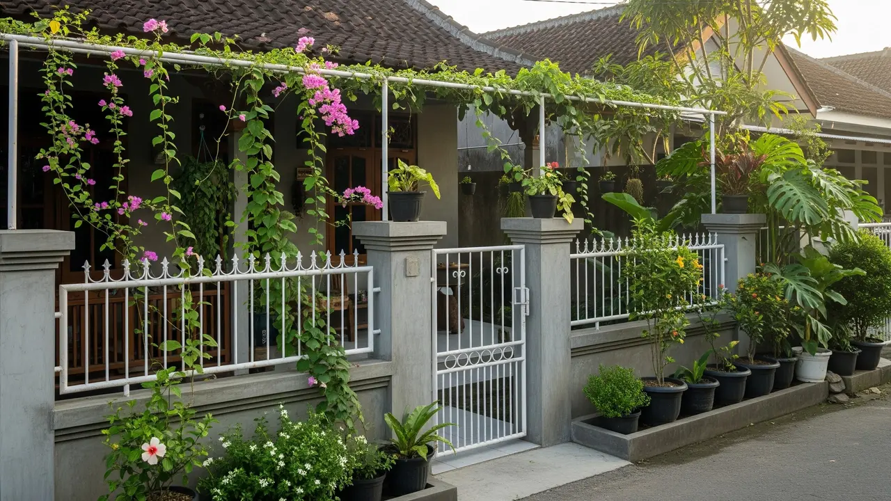 Model Pagar Rumah Desa Estetik Low Budget