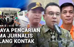 Upaya Pencarian Lima Jurnalis Hilang di Selat Sunda