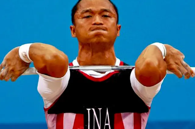 Triyatno berlaga di Olimpiade London 2012.